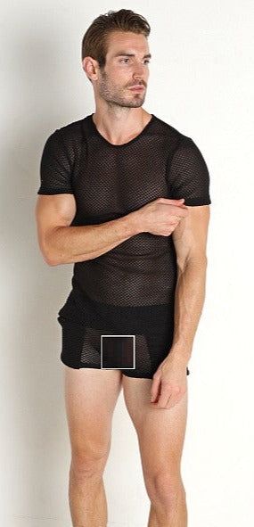 Grid Mesh Tee Shirt