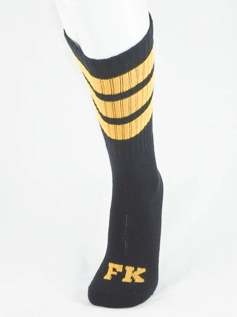 FK SPORT BLACK HIGH CALF SOCK Gold