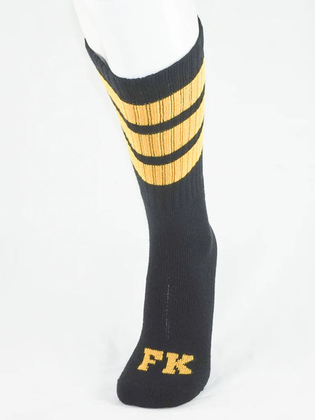 FK SPORT BLACK HIGH CALF SOCK Gold
