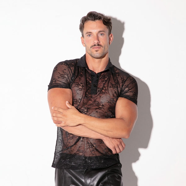 Sheer Lace Polo