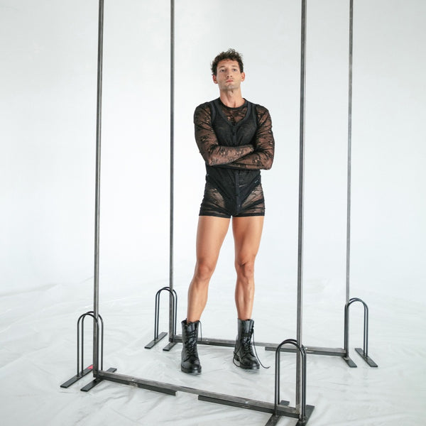 Sheer Lace Sleeveless Onesie