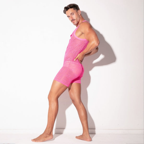 Sheer Lace Sleeveless Onesie