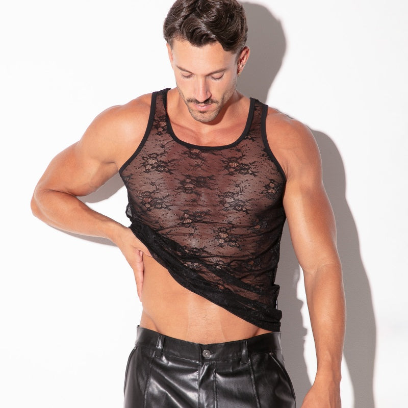 Sheer Lace Tank Top
