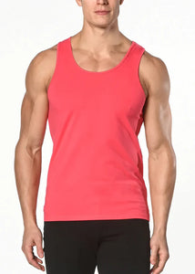 Cotton Jersey Tank Top - Red Berry