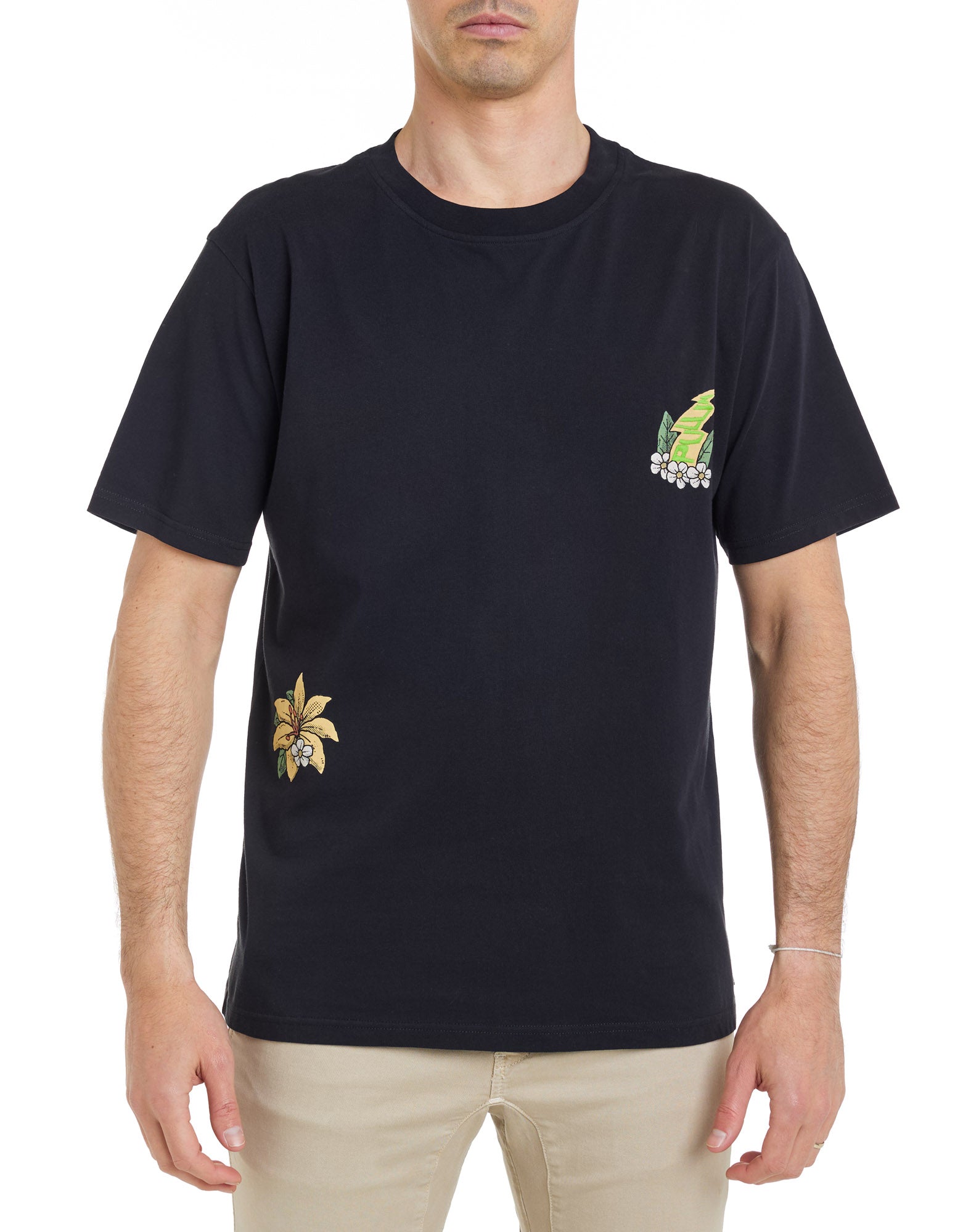 PULLIN Tee - Relax Bloom Black