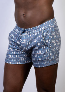 Birds Toweling Short Navy