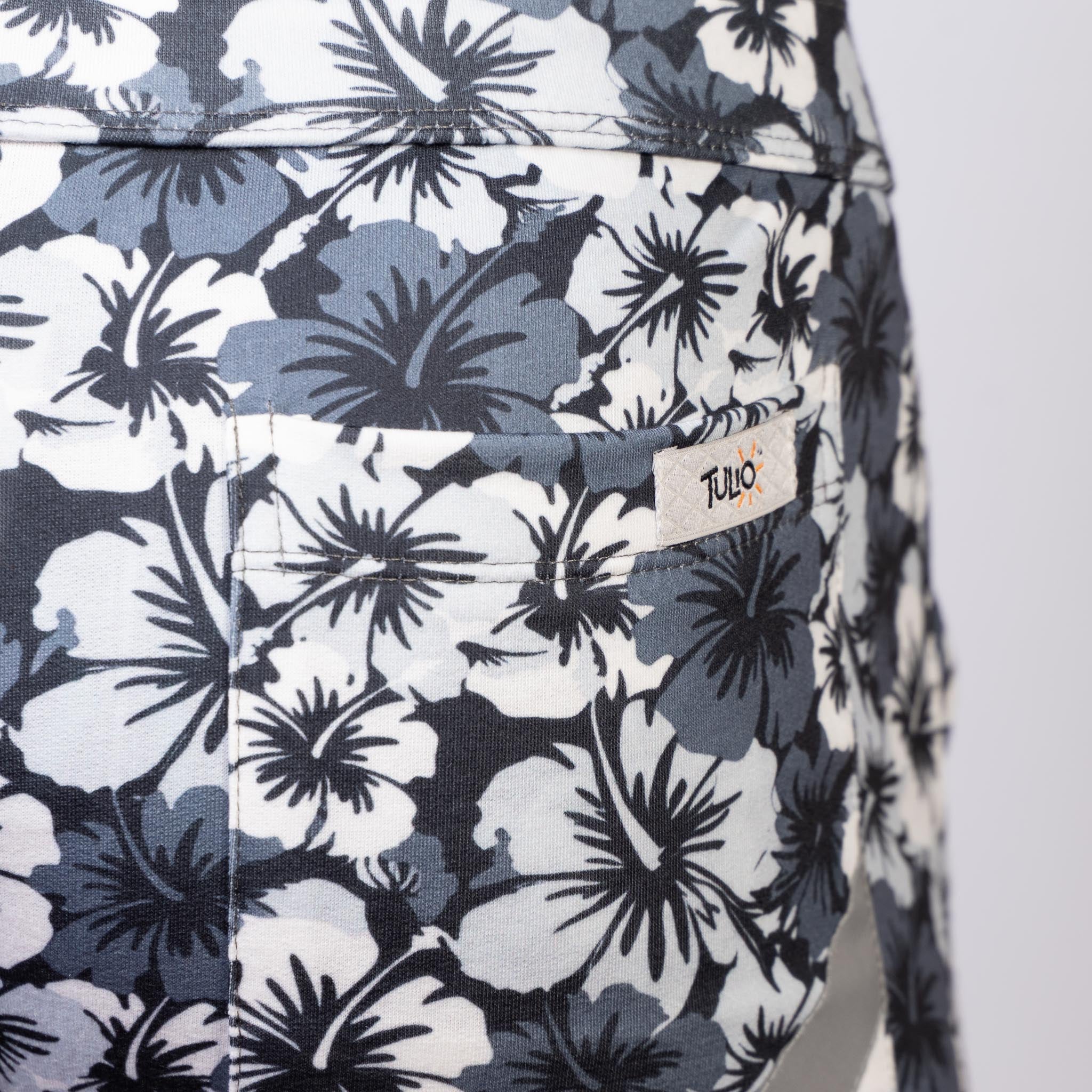 Hawaiian Hibiscus Short Grey