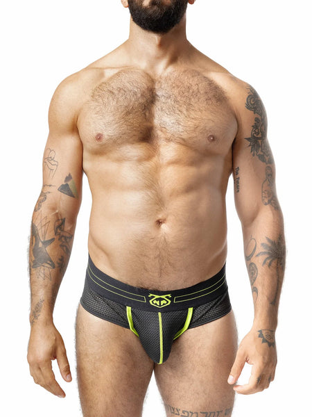 Voltage U-Front Brief-Black/Acid Lilme