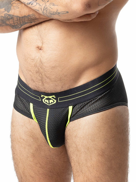 Voltage U-Front Brief-Black/Acid Lilme
