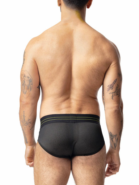 Voltage U-Front Brief-Black/Acid Lilme