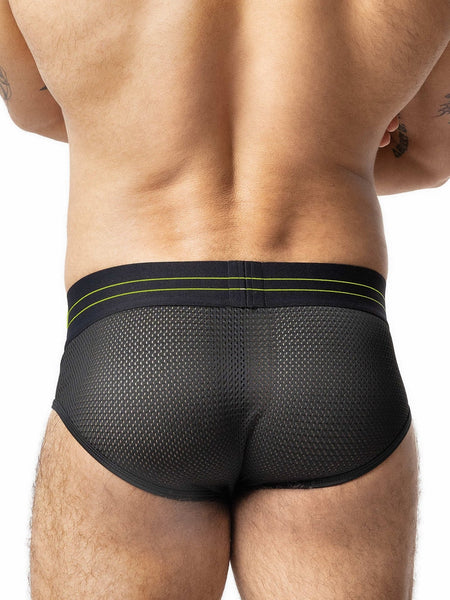 Voltage U-Front Brief-Black/Acid Lilme