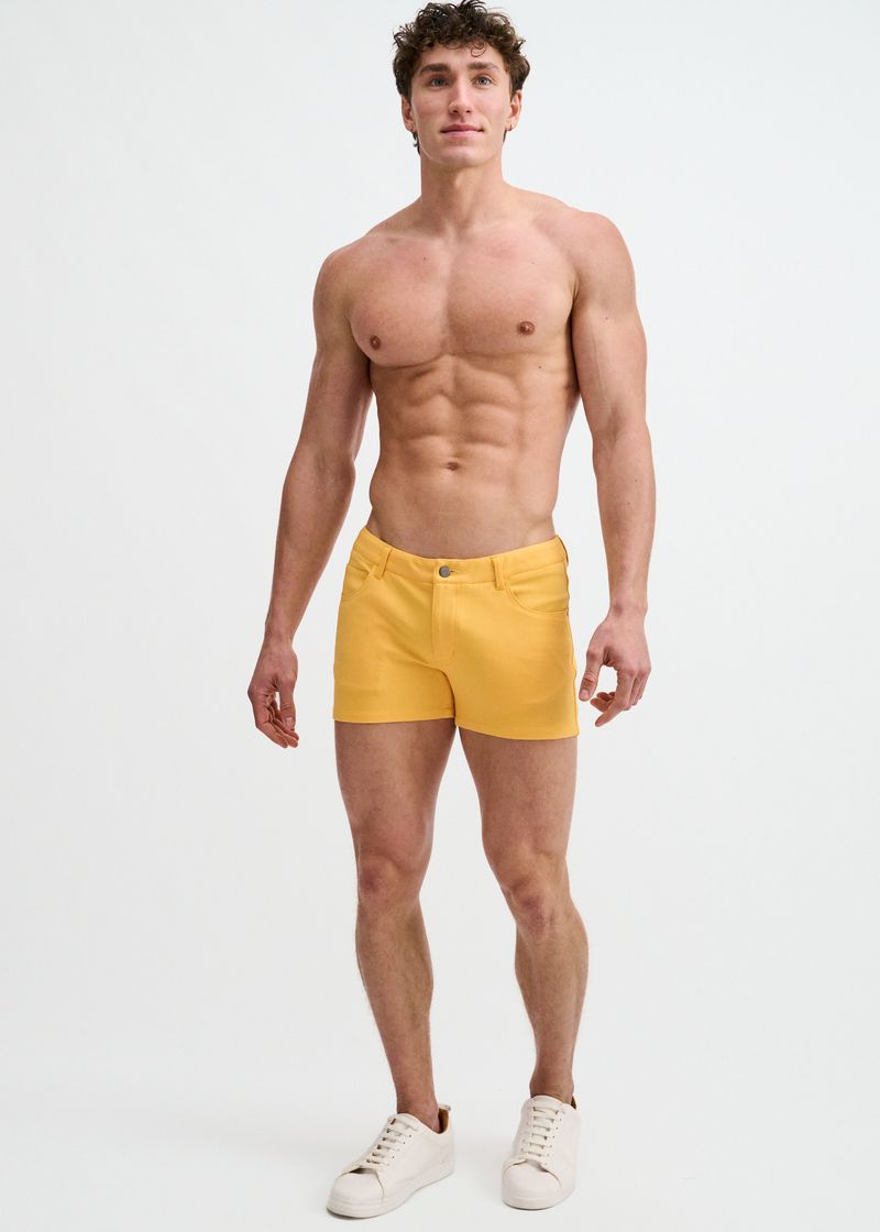 3" Stretch Knit Jean Short - Bumblebee