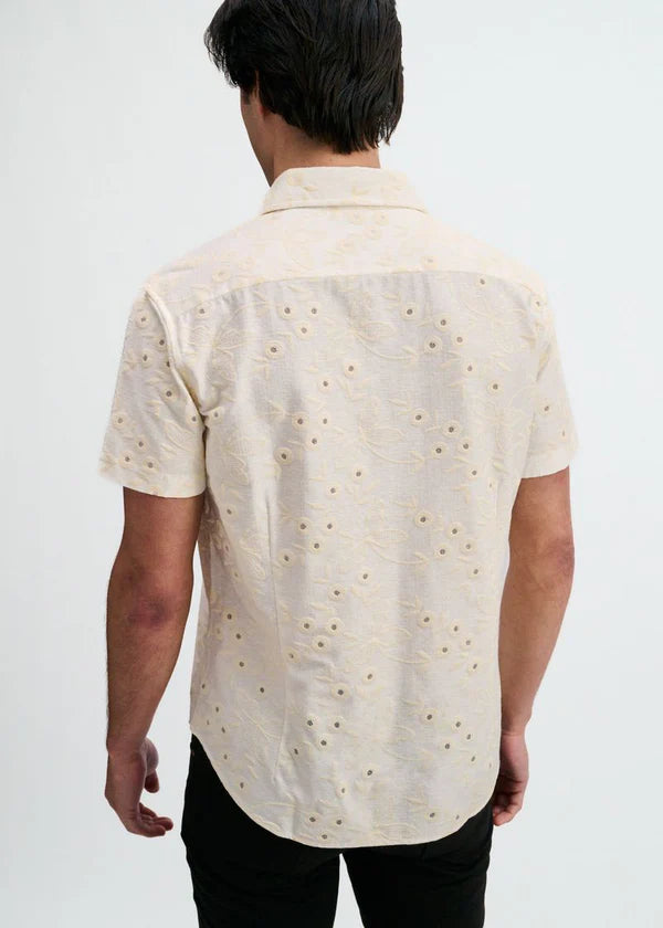 Stretch Eyelet Knit Short Sleeve Shirt