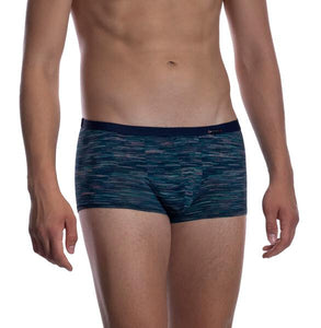 underwear trunk blue line front on model