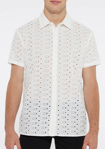 Eyelet Short Sleeve Shirt