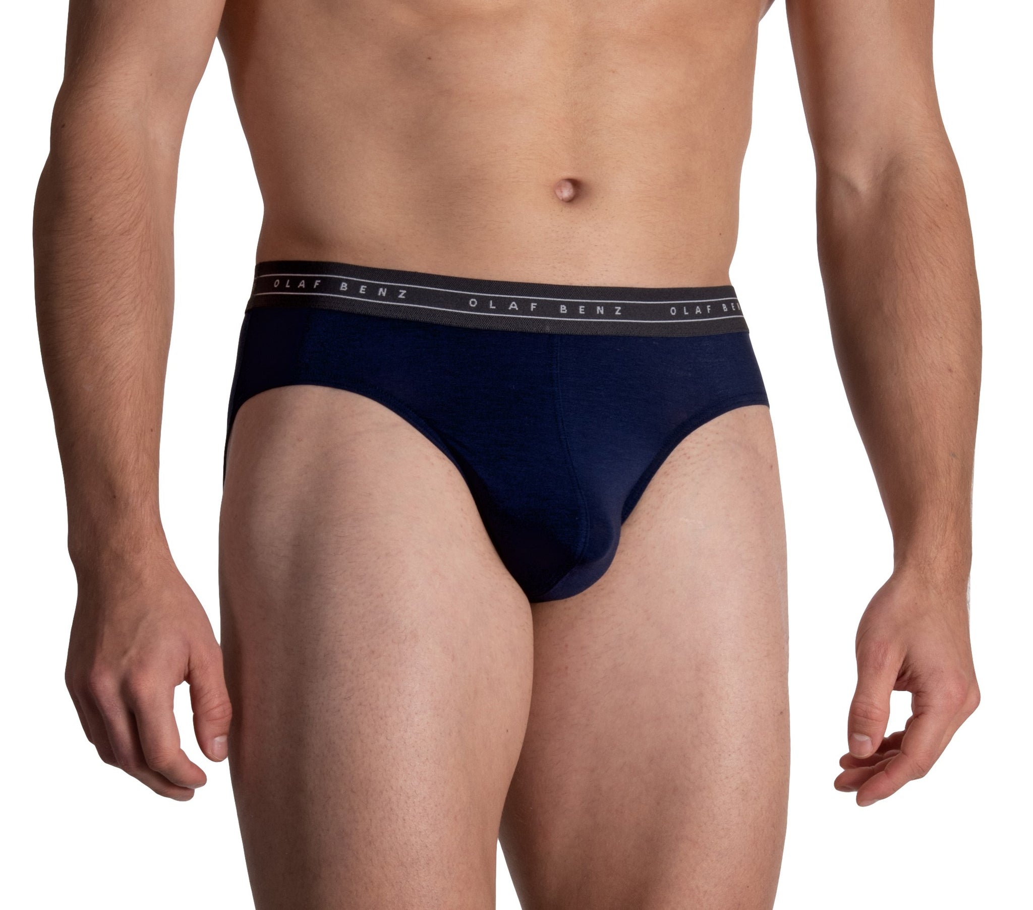 model with briefs front view