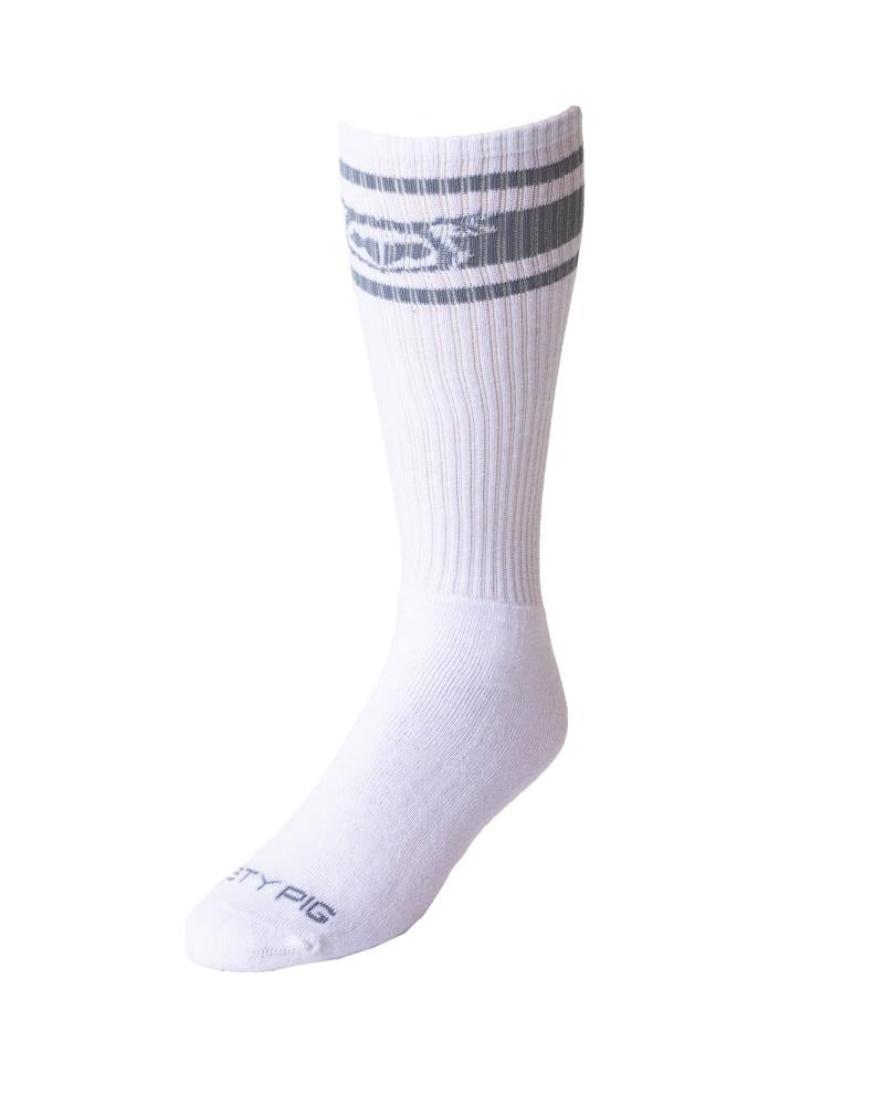 HOOK'D UP SPORT SOCK - White/Grey OS