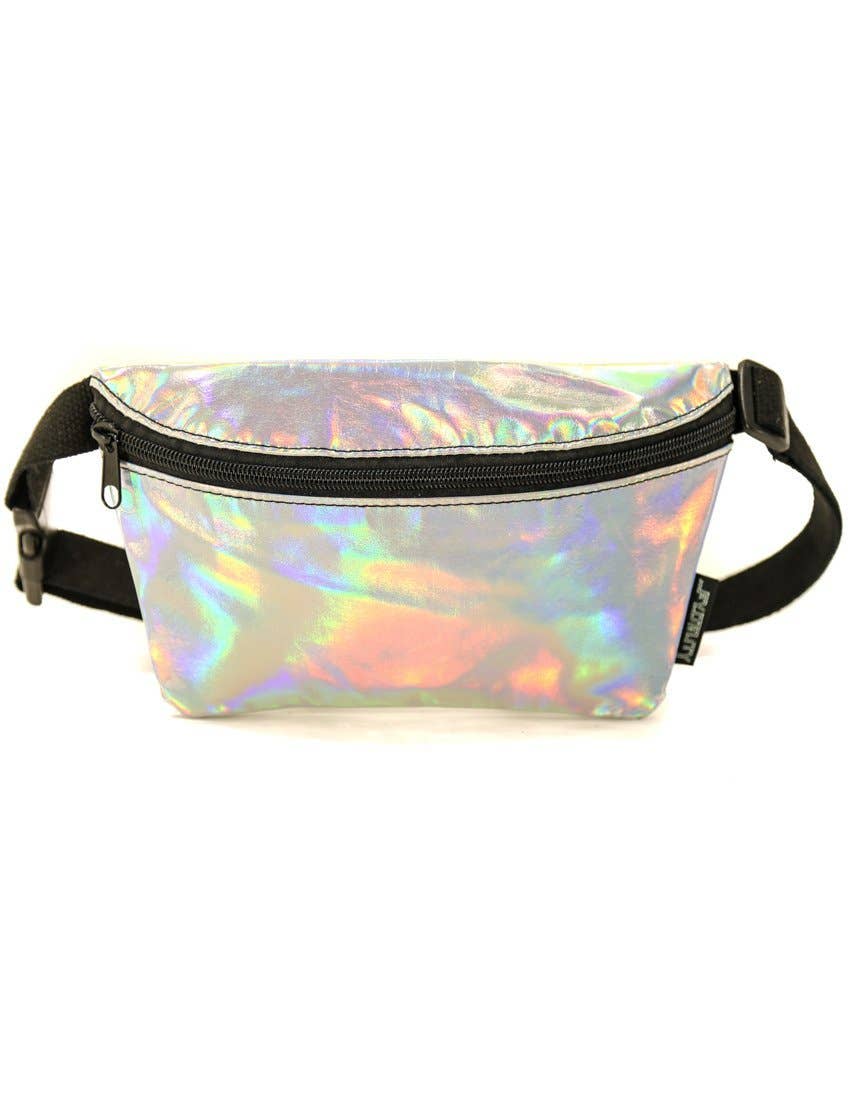 Fanny Pack | Small Ultra-Slim | METALLIC Silver LASER Silver