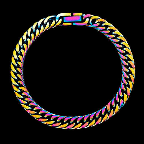 8mm Stainless Steel Cuban Chain Bracelet