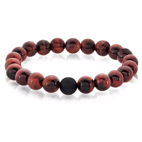 Crucible Polished Red Tiger Eye Beaded Bracelet