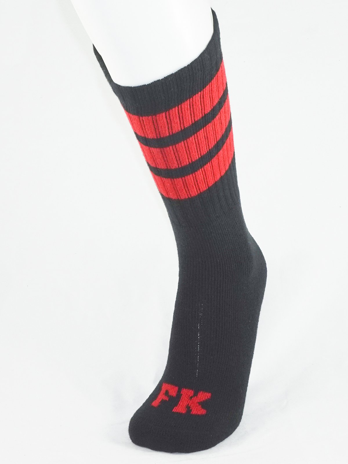 FK SPORT BLACK HIGH CALF SOCK Red