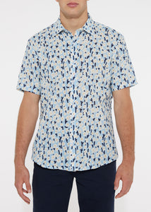 Woven Searsucker Shirt - Sky/Navy Floral