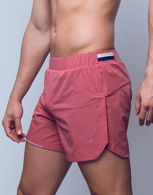4.5" Full Lined Mesh Shorts Dusty Rose Cedar