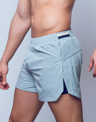 4.5" Full Lined Mesh Shorts Grey Harbor