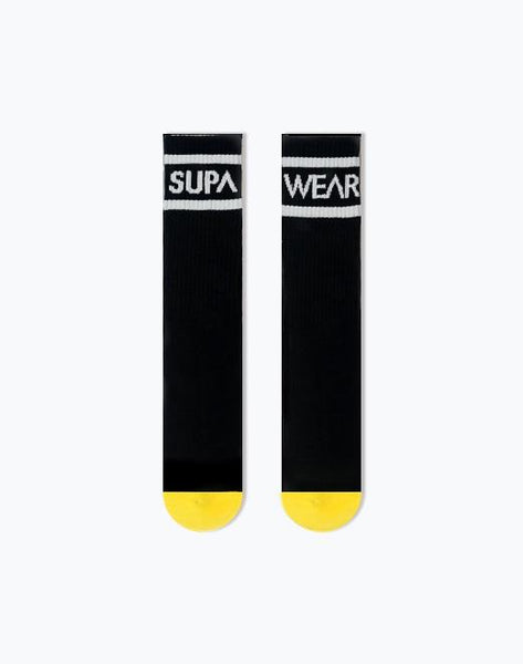 SUPA CREW SOCKS - ONE SIZE - BLACK
