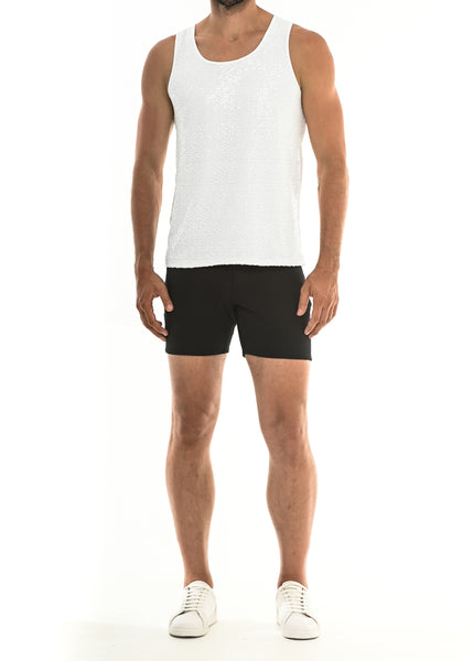 St33LE Sequin Front Tank Top