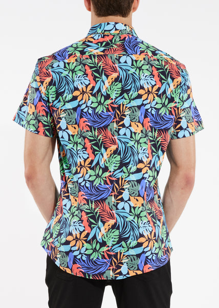 Tropics Knit Stretch Shirt - BLUE/SPRUCE