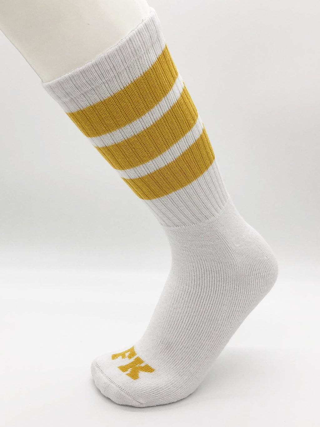 FK SPORT WHITE HIGH CALF SOCK Gold