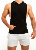 Sleeveless Hoodie Black