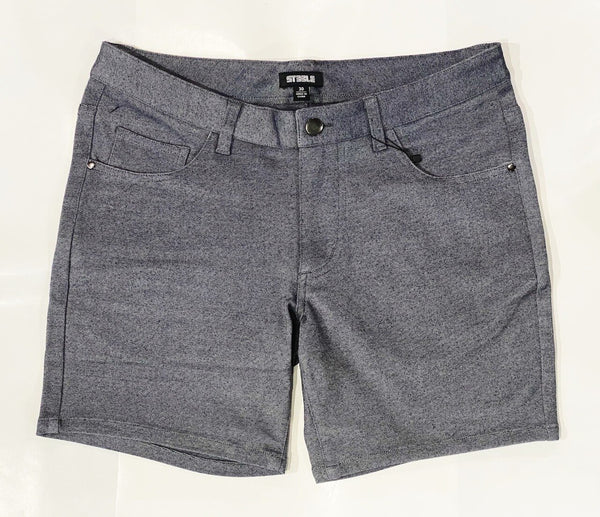 5" KNIT JEAN SHORT - GREY