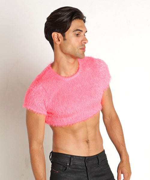 Shagalicious Cropped Tee Neon Pink